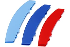 Lanyun M Colors 5 series Grille Insert Trims Decorate Compatible with 2004-2010 BMW E60 5 Series 525i 528i 530i 535i 540i 545i 550i M5 Front Center Kidney Grilles 11-Beam