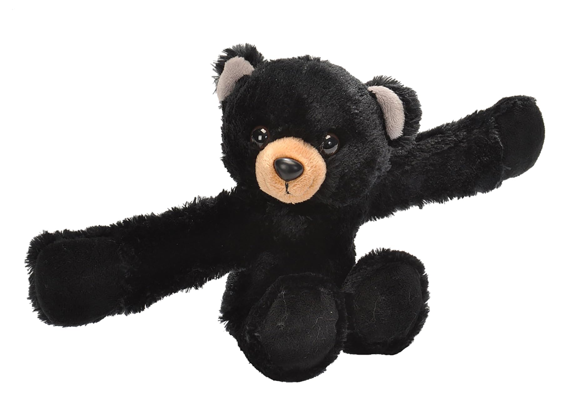 Wild Republic 19555 Huggers Soft Toy Slap Bracelet, Gifts for Kids, Black Bear Plush Toy 20 cm, 8\ — image 1