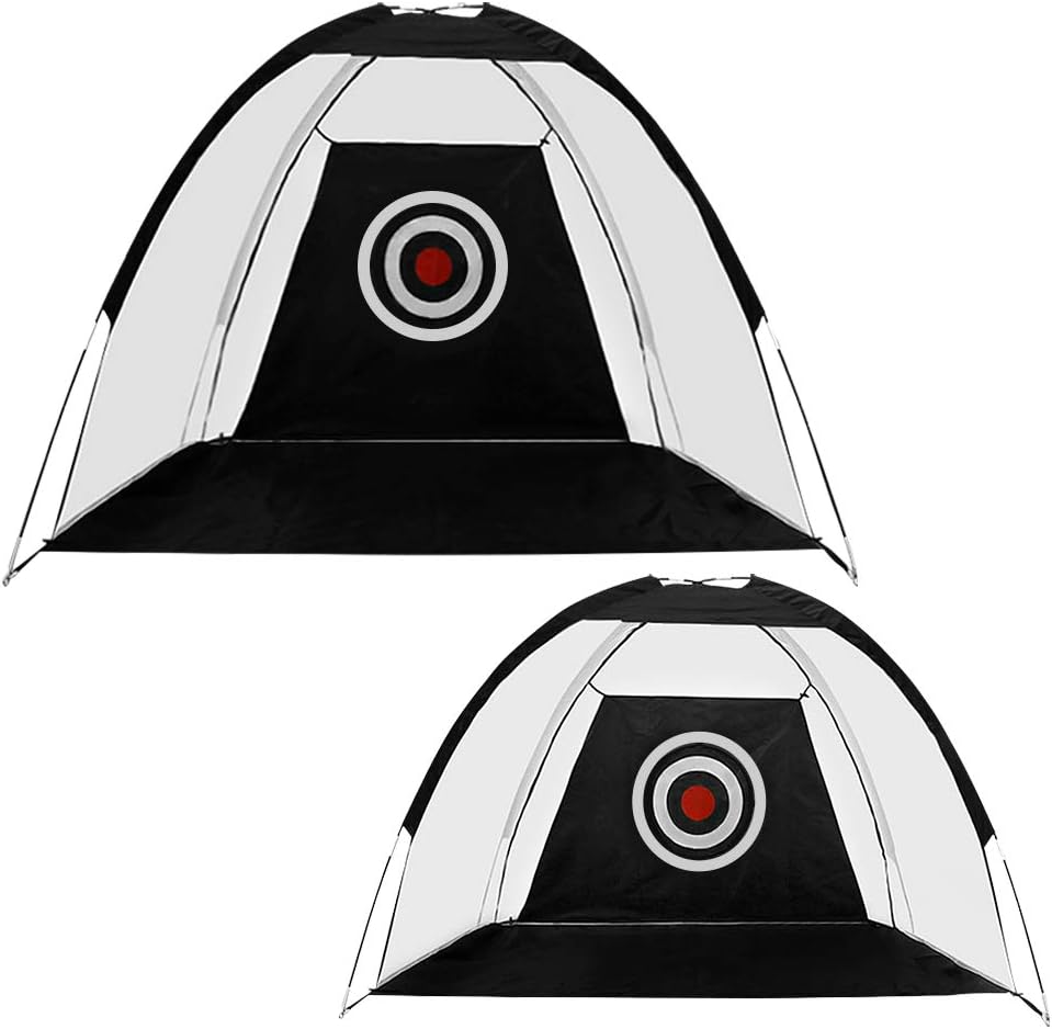Funme Golf Hitting Net with Target Sheet Golfing Portable Swing Training Aids Driving Range for Outdoor and Indoor with Carry Bag and Golf Balls