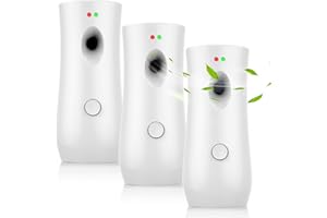 BINEDHEI (3-Pack) Automatic Fragrance Dispenser Wall-mounted Aerosol Spray Air Freshener for Hotels, Home, Indoor, Offices, Schools, Restaurants, Commercial Place (001, White)