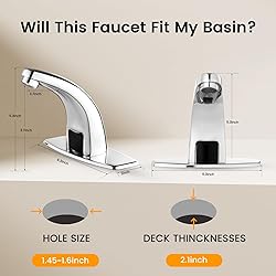 Touchless Bathroom Sink Faucet，Automatic Motion