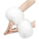 Aiphamy Winter Faux Fur Fluffy Wrist Cuffs – Soft & Cozy Fuzzy Wrist Warmers for Women