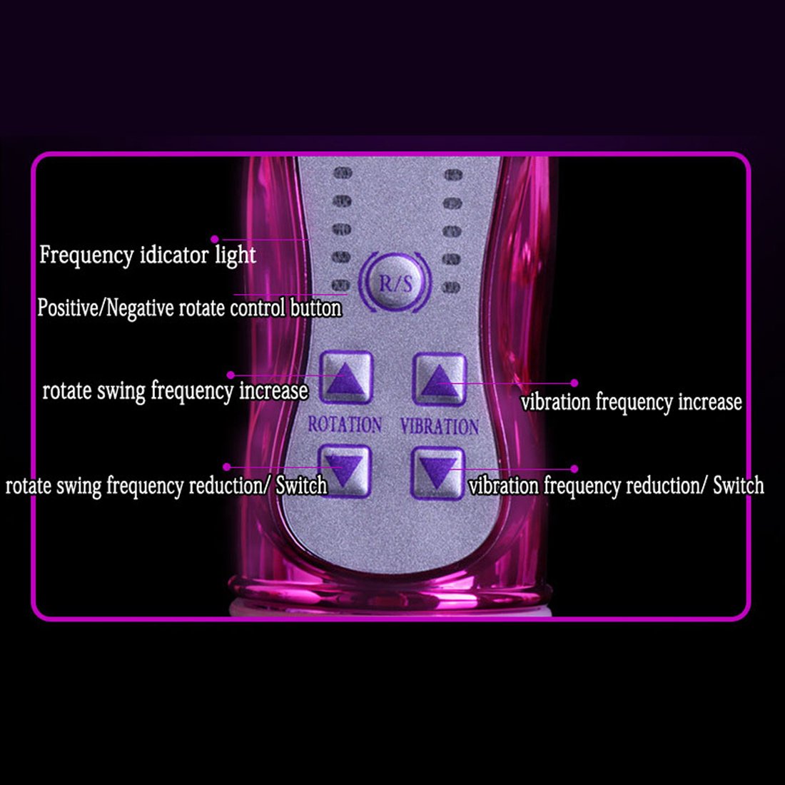 G-Spot Rabbit Dildo Vibrator Clitoris Vagina Stimulator Massager Thrusting and Rotating Adult Sex Toys for Women Lesbian Couples