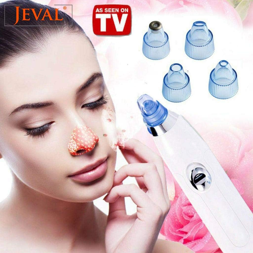 Jeval Blackhead Remover With Microcrystalline Head Electric Skin Cleaner Blackhead Extraction Tool (1 Set Of 4 Tips)