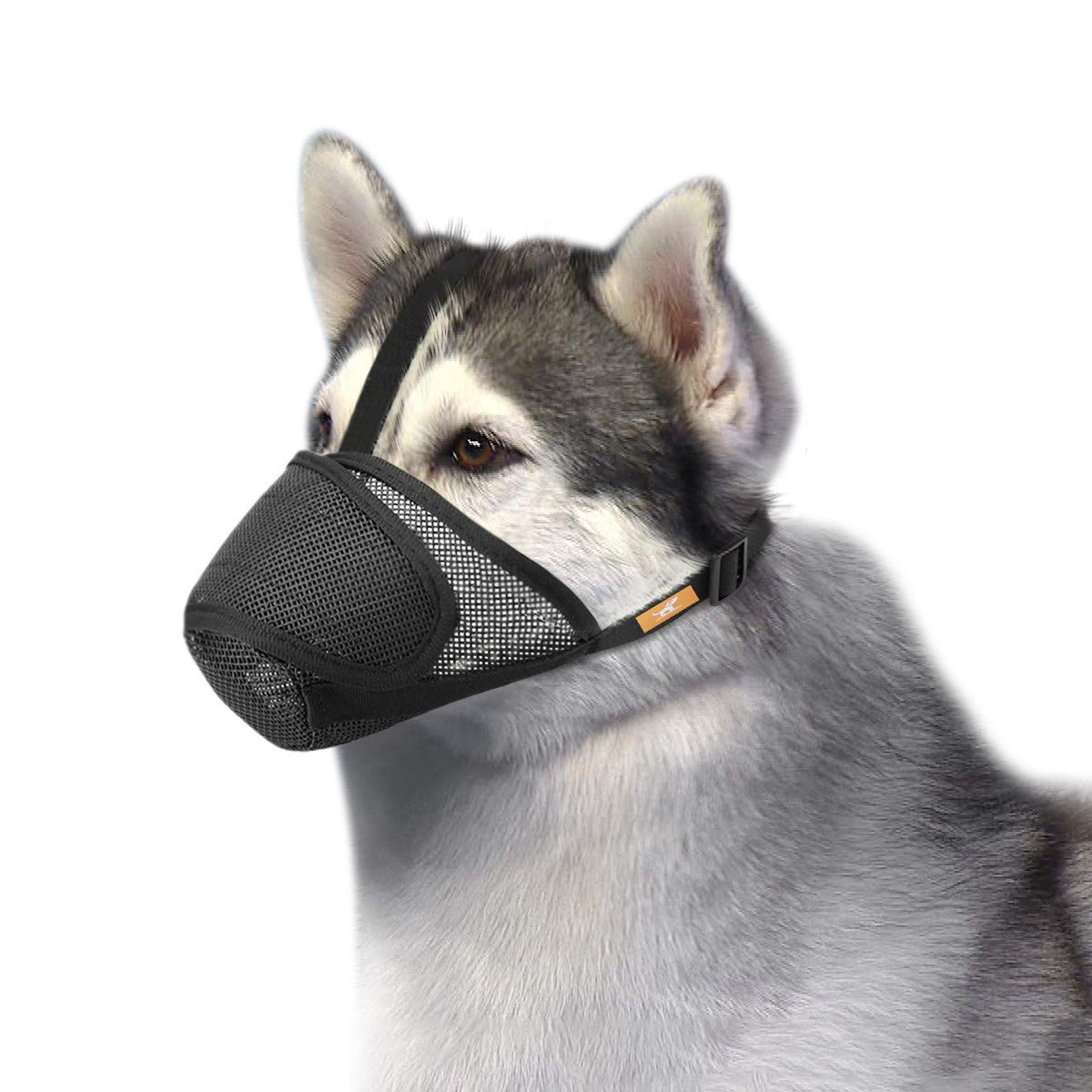 Dog Muzzle Mesh with Overhead Strap, No Lick Dog Mask Mouth Guard