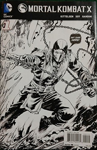 Mortal Kombat X #1 Second Print with Black and White "Sketch" Cover