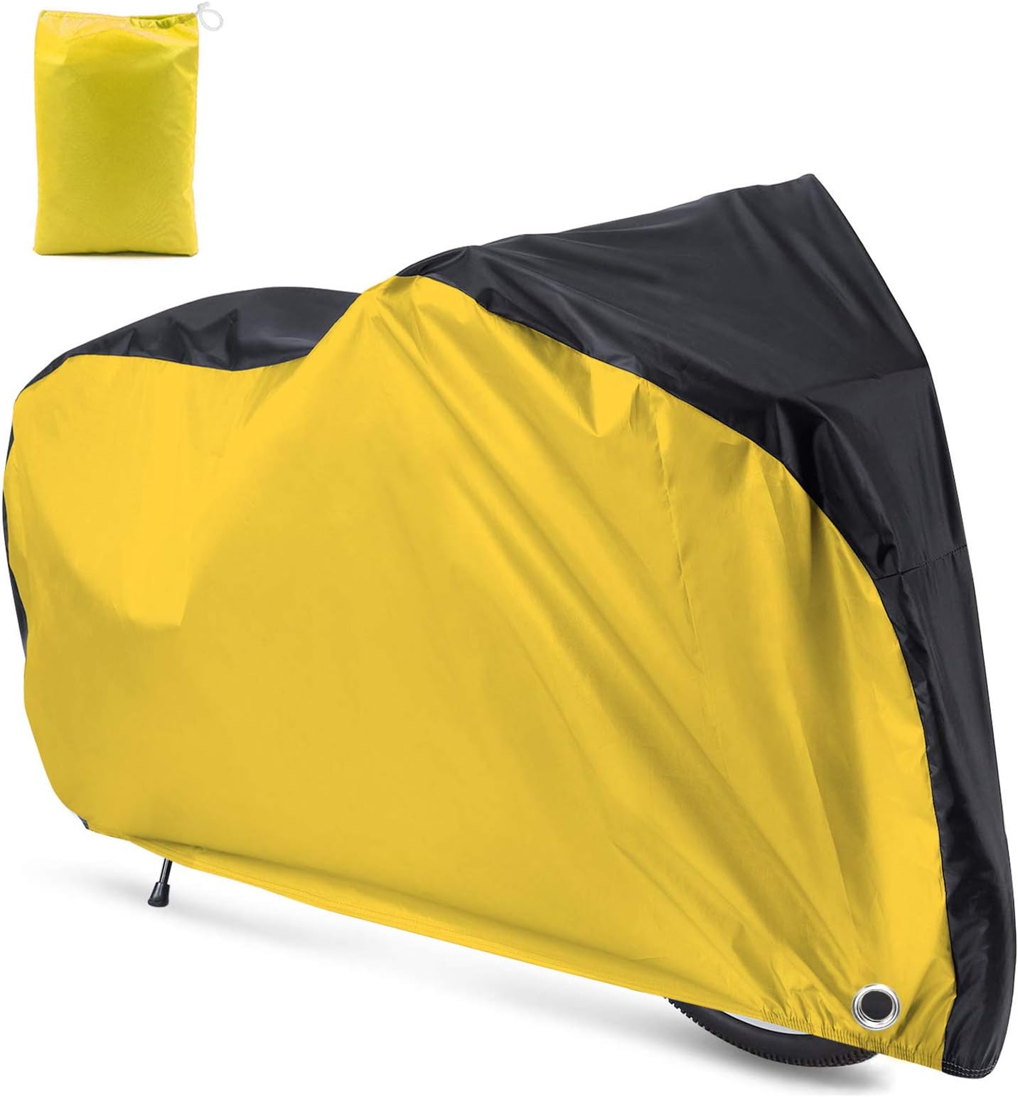 RocteeBicycle Cover Waterproof Wind Rain Snow Proof Outdoor Mountain Bike Road Travel Bike Cycle Covers with Storage Bag, 78.7''(L) * 27.6''(W) * 43.3''(H) for XL Size (Black & Yellow)