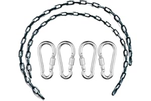 Ymeibe Swing Chains (2) Fully Coated for Swing Set with 4 Free Quick Links Anti-Rust Iron Link Chains Playground Kids Tree Swing Seat Accessories and Replacement Support 660 Lb (Green)