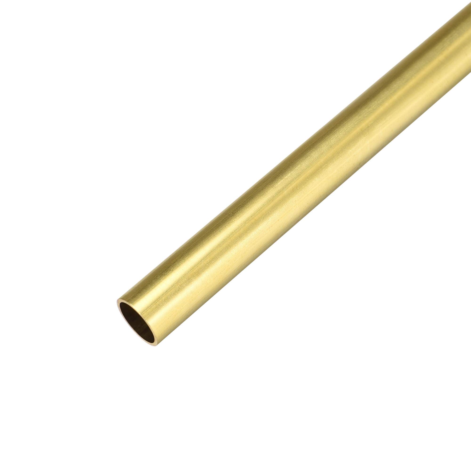 uxcell Brass Round Tube 300mm Length 11mm OD 0.5mm Wall Thickness Seamless Straight Pipe Tubing