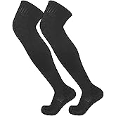 High Over the Knee Athletic Sports Performance Socks with Flex, Compression & Extra Cushion Zones