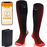 Heated Socks, Electric Heated Socks for Men Women, Electric Heated Foot Warmer, Rechargeable Heated Socks Work Up to 8 Hours, Washable Heating Socks with App Control for Winter Outdoor Skiing Hunting