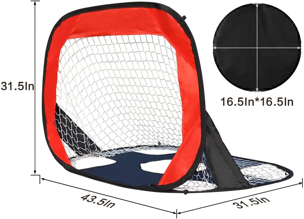 IESTARING 2 in 1 Soccer Goal for Kids Foldable and Portable Pop-Up Soccer Net Toy with Carry Bag Perfect for Home Indoor Outdoor Backyard Garden Sports and Practice (43" L X 30" W) : Sports & Outdoors