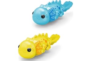 ZOHANINDL Robo Axolotl Alive Robo Fish Robotic Swimming Fish, A Living pet Baby Axolotl (Blue + Yellow) 2 Pack, Bath Pool Water Toys,Comes with Batteries, Birthday Parties for Boys and Girls