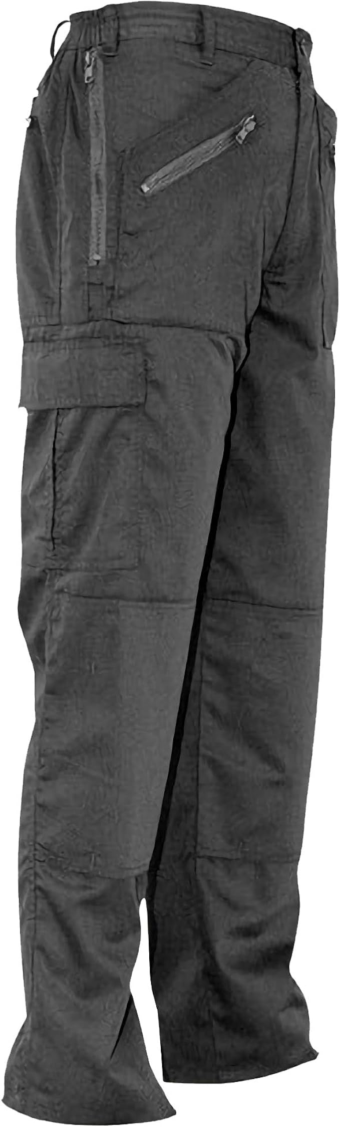 ladies black cargo work trousers