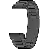 LDFAS Fenix 8/7/6/5 Band, 22mm Titanium Metal [Super Scratch Resistant] Quick Easy Fit Watch Strap Compatible for Garmin Fenix E/7 Pro/6 Pro/5 Plus/quatix 7/Instinct 2 Bands
