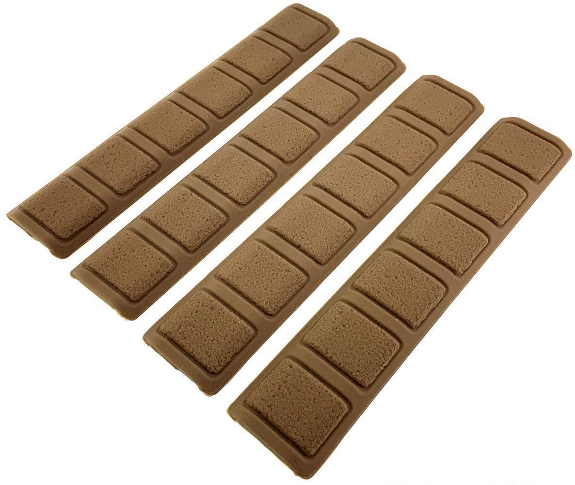 Airsoft magic Polymer Rail Covers for Keymod 4 Pack Airsoft – Dark Earth