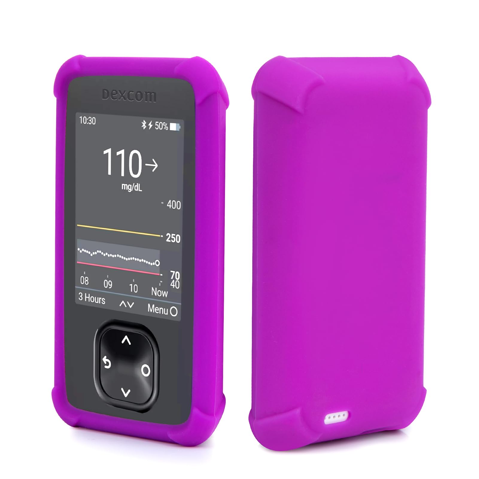 YOUSHARES Silicone Case for Dexcom G7 Receiver - Shockproof, Anti-slip Dexcom G7 Receiver Cover, Anti-drop(Purple)