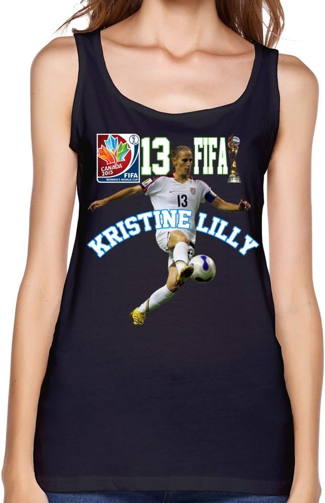 YIYT Women's Kristine Lilly Women's World Cup FINA 2015 Tank Top - Black