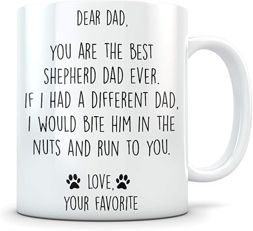 german shepherd dad mug