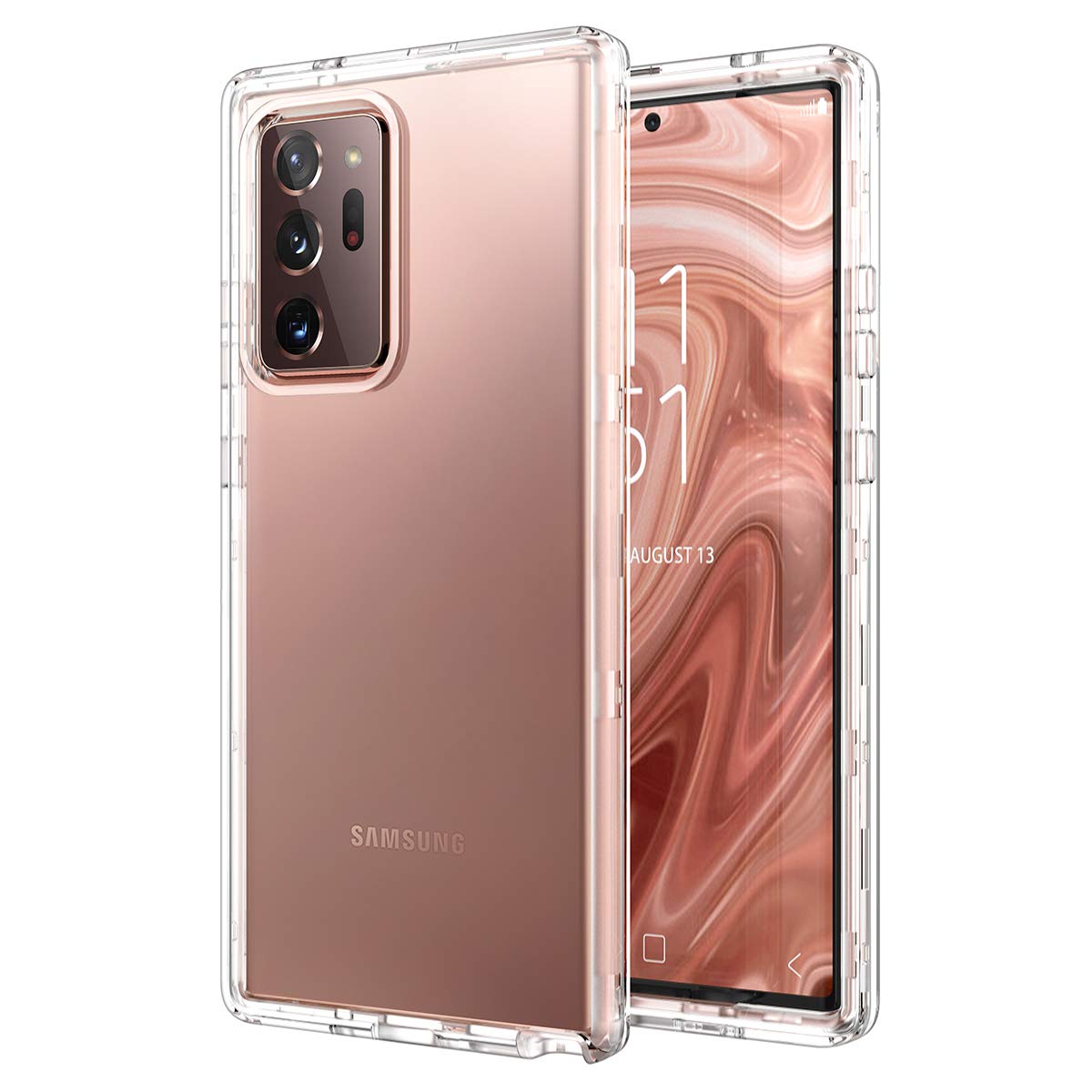 WeLoveCase Galaxy Note 20 Ultra Clear 3-in-1 Full Body Heavy Duty Shockproof TPU Bumper Case, 6.9inch