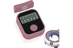 Knitting Machine Counter, Heyseri Row Counter for Knitting Machine - Attachable Magnetic Suitable for 32.40.48 Needle Row Counter - Pink