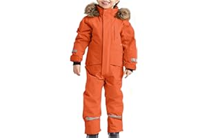 AKSUEJEOW Kids Snow Pants Suit for Boys One Piece Waterproof Windproof Winter Outdoor Overalls Snowboarding Ski Suits