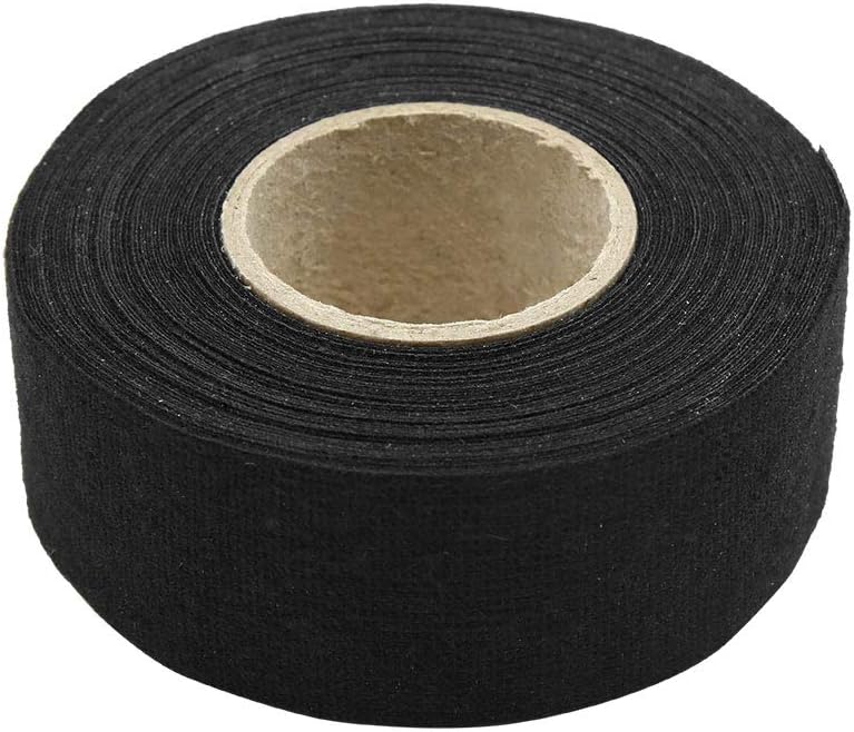 X AUTOHAUX 2pcs Adhesive Cloth Fabric Car Wire Harness Looms Tape 32mm x 15m, Black, 17 x 12 x 8.5 cm - Image 3
