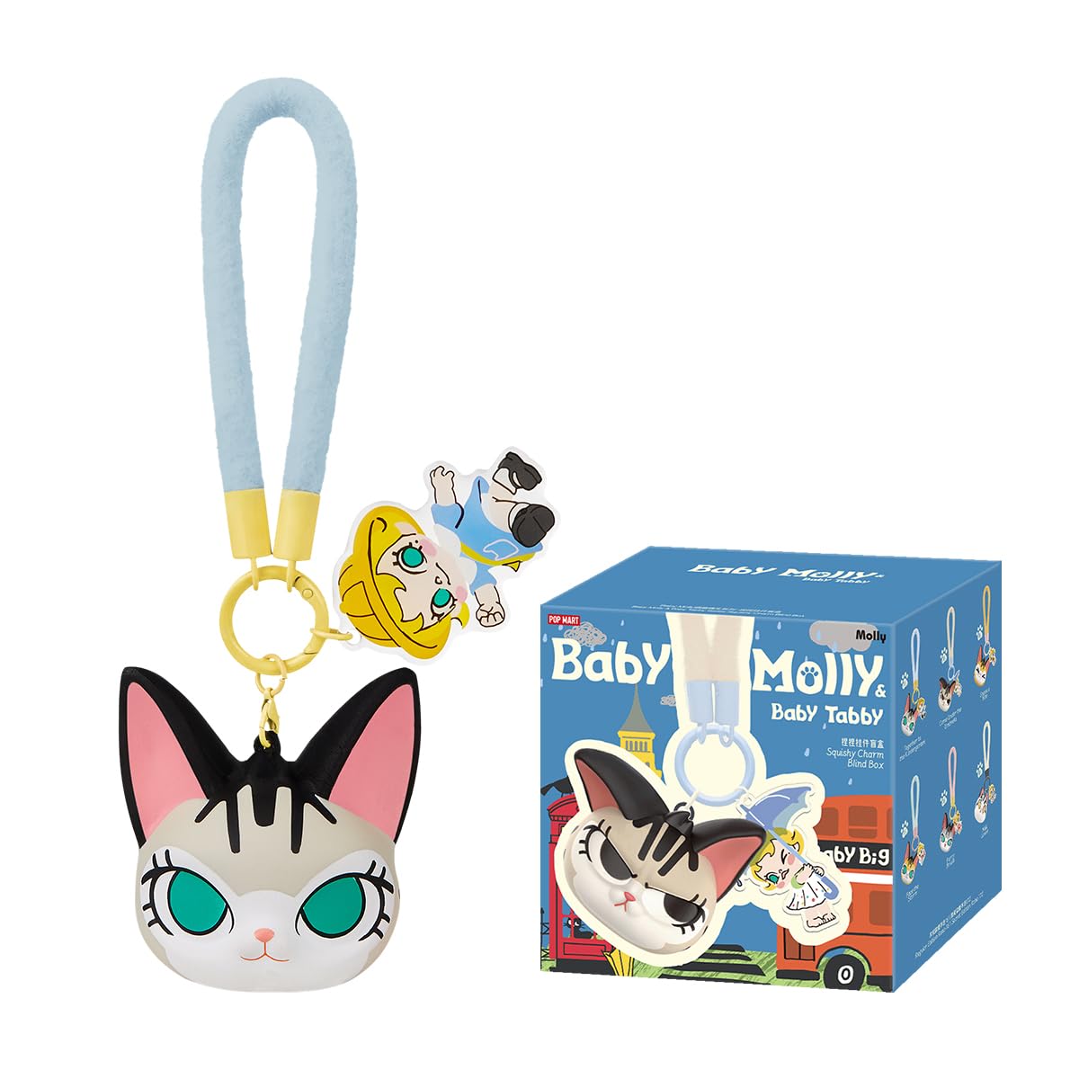 POP MART Baby Molly & Baby Tabby Series-Pinch Pendant Blind Box 1 Box Articulated Character Premium Design Gifts for Women Fan-Favorite Collectible Art Toy