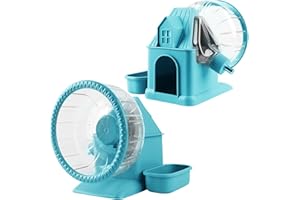 4-in-1 Silent Large Hamster Wheel Multifunctional Hamster Running Wheel Quite Running Spinner Wheel Accessories with Food Bow