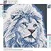 Staron DIY 5D Diamond Painting, Full Drill Animals Diamond Embroidery Rhinestone Painting Cross Stitch Kit Wall Art Decor 5D Diamond Painting by Number Kits Home Decor (Lion❤️)