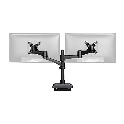 Vari Dual-Monitor Arm 180 Degree - Easy Installation - Perfect for Tight Spaces (up to 27" Monitors) (Dual-Monitor Arm)