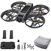 VR FPV Drone with Camera and VR Glasses for Adult Beginner, Brushless Motor | Built-in Propeller Guard, 360&deg; Flip, Headless Mode, Speed Adjust, 26 Mins Flight, Optical Flow Hover, RC Quadcopter,