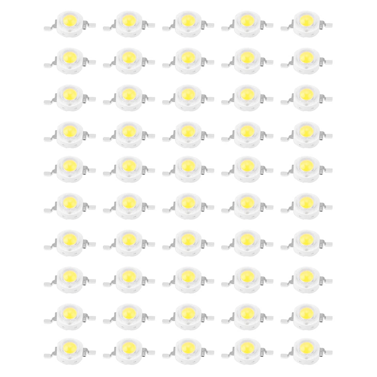 Garosa 100pcs 1W High Power LED Chip, Super Bright SMD LED Emitter Components for Flood Light, Spot Light, DIY LED Lighting Fixtures, Efficient LED Diodes