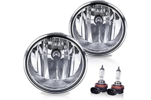 G-PLUS Front Fog Lights Lamps Assembly, Compatible with Ford F150 2006-2010/Compatible with Lincoln Mark LT Pickup Truck 2006-2008 W/Bulbs, Left and Right SIde FO2593220, FO2592220