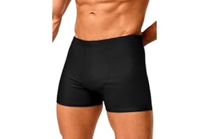 Sexy Code 1701 Men's Athletic Swim Jammers Square Leg Compression Swimsuit Quick Dry Training Swim Shorts with Drawstring
