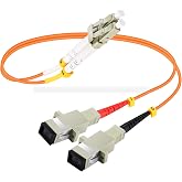 1ft Fiber Optic Adapter Cable LC (Male) to SC (Female) Multimode 50/125 Duplex