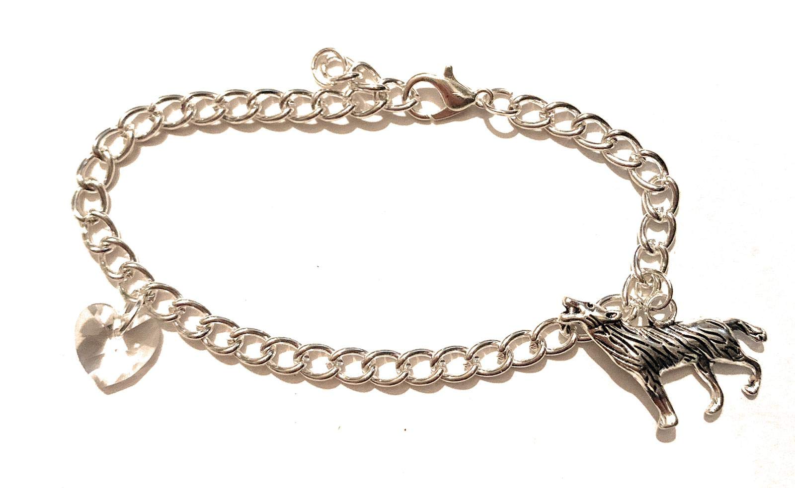 giulyscreations Bracelet Metal Nickel Twilight Beautiful Swan Edward Cullen Jacob Black Wolf Heart Wolf Vampires Saga Eclipse Pop Cosplay