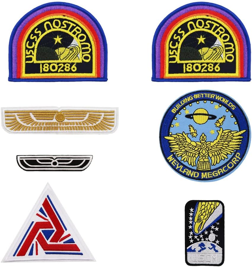 Mixed Media - USCSS Nostromo Crew Ripley Embroidered Iron On Patches Halloween Costume Emblems