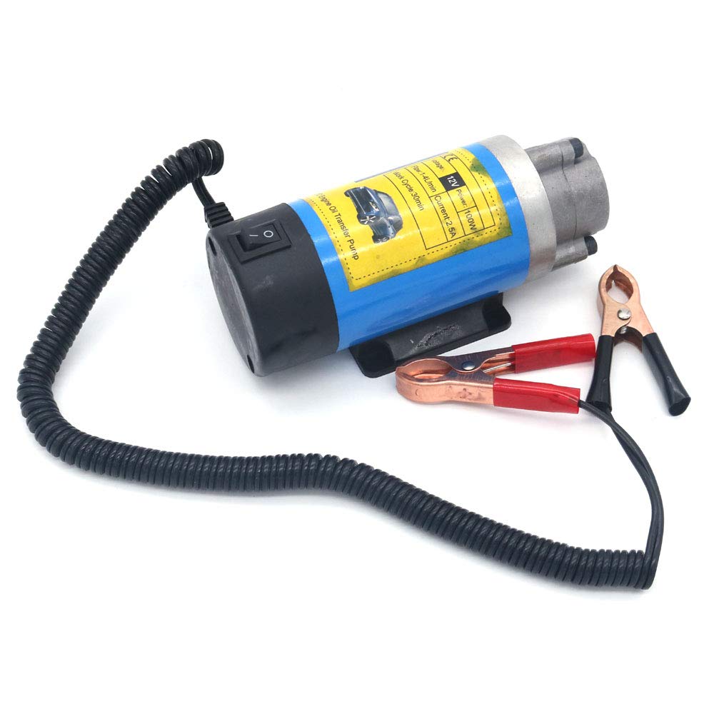 NUZAMAS 12V 100W Oil Transfer Pump, Portable Electric Self-Priming Diesel Fluid Extractor, Water Transfer Pump for Car, Motorcycle, and Boat Engine Oil Changes