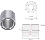sourcing map Sleeve Bearings 8mm Bore 12mm OD 12mm Length Sintered Iron view 2