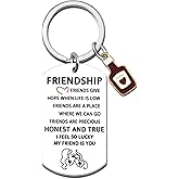 UYBEPU Galentines Day Gifts for Friends Best Friend BFF Keychain Friend Gifts for Women Bestie BFF Soul Sister Friendship Gift for Women Girls