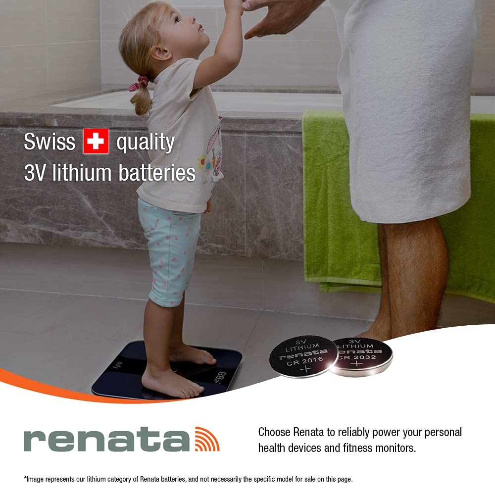 Renata CR2430 Batteries - 3V Lithium Coin Cell 2430 Battery (4 Count)