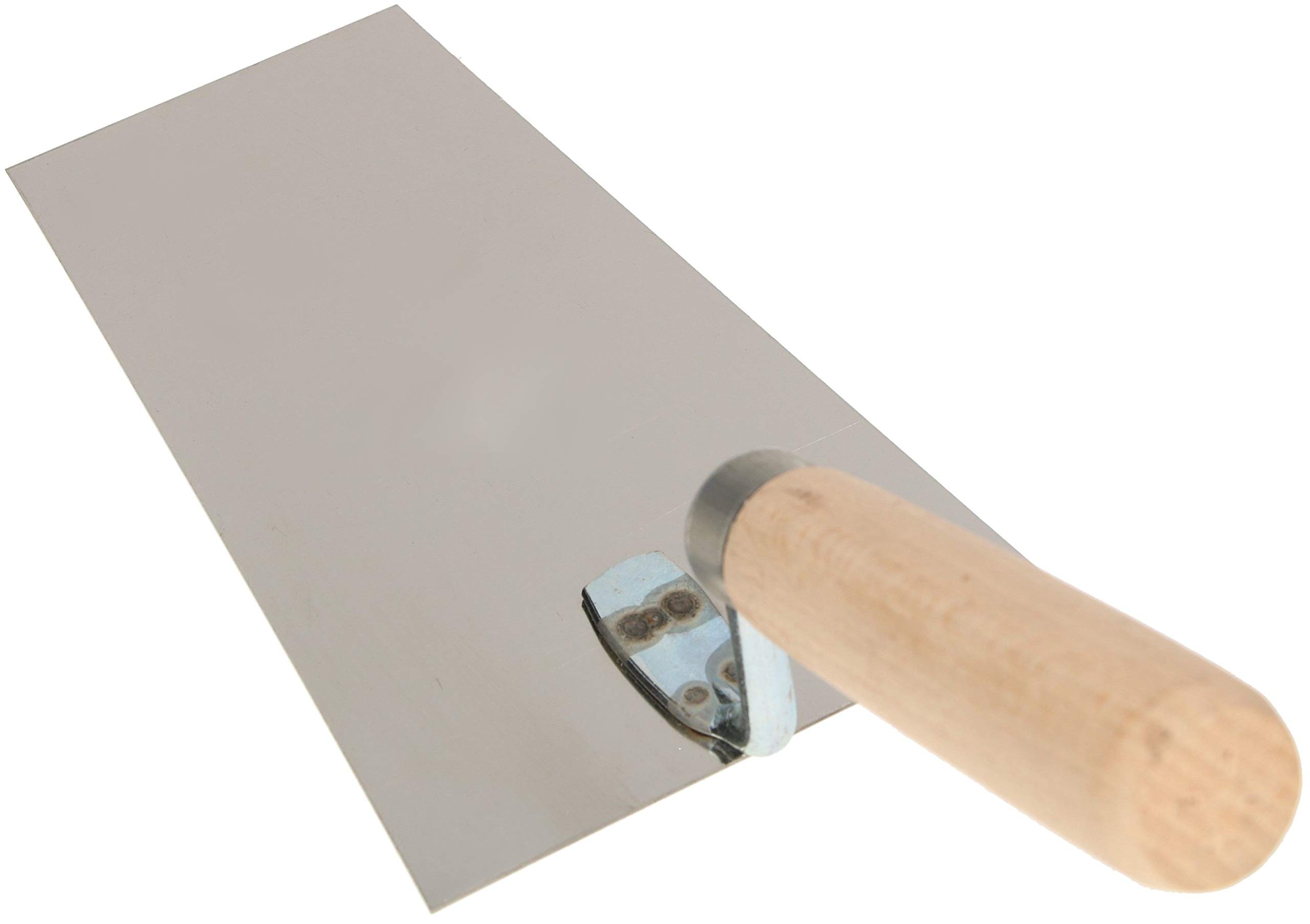 KOTARBAU® Stainless Steel Trapezoidal Trowel 160 mm x 71 mm Masonry Trowel with Wooden Handle Plastering Trowel Plaster Trowel Essential for Masonry Work