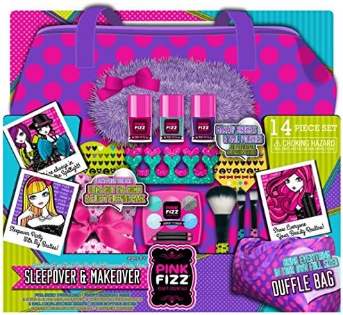 Pink Fizz 14 Piece Sleepover & Makeover Duffle Bag Set
