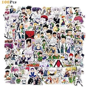 100PCS Hunter X Hunter Stickers Japanese Cartoon Anime Stickers Waterproof Vinyl Stickers for Kids Teens Adults Water…