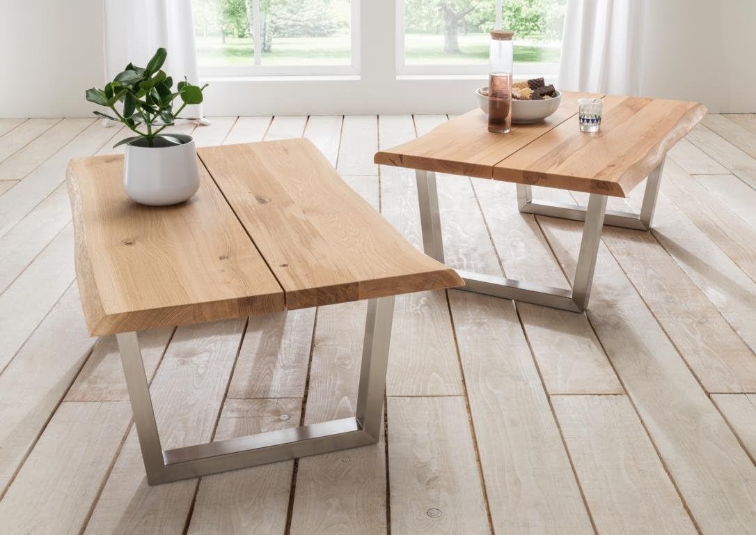 Solid Wood Coffee Table No 2 Wild Oak Beech Heartwood By Werk24 Amazon De Kuche Haushalt