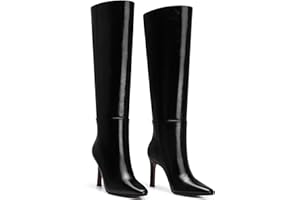 CELLENZ Womens Knee High Boots: 3.54 In Stiletto Heel, Wide Calf Tall Boots, 2025 Fall Fashion Trendy Heel Boot for Party, Night out, Date, Dancing