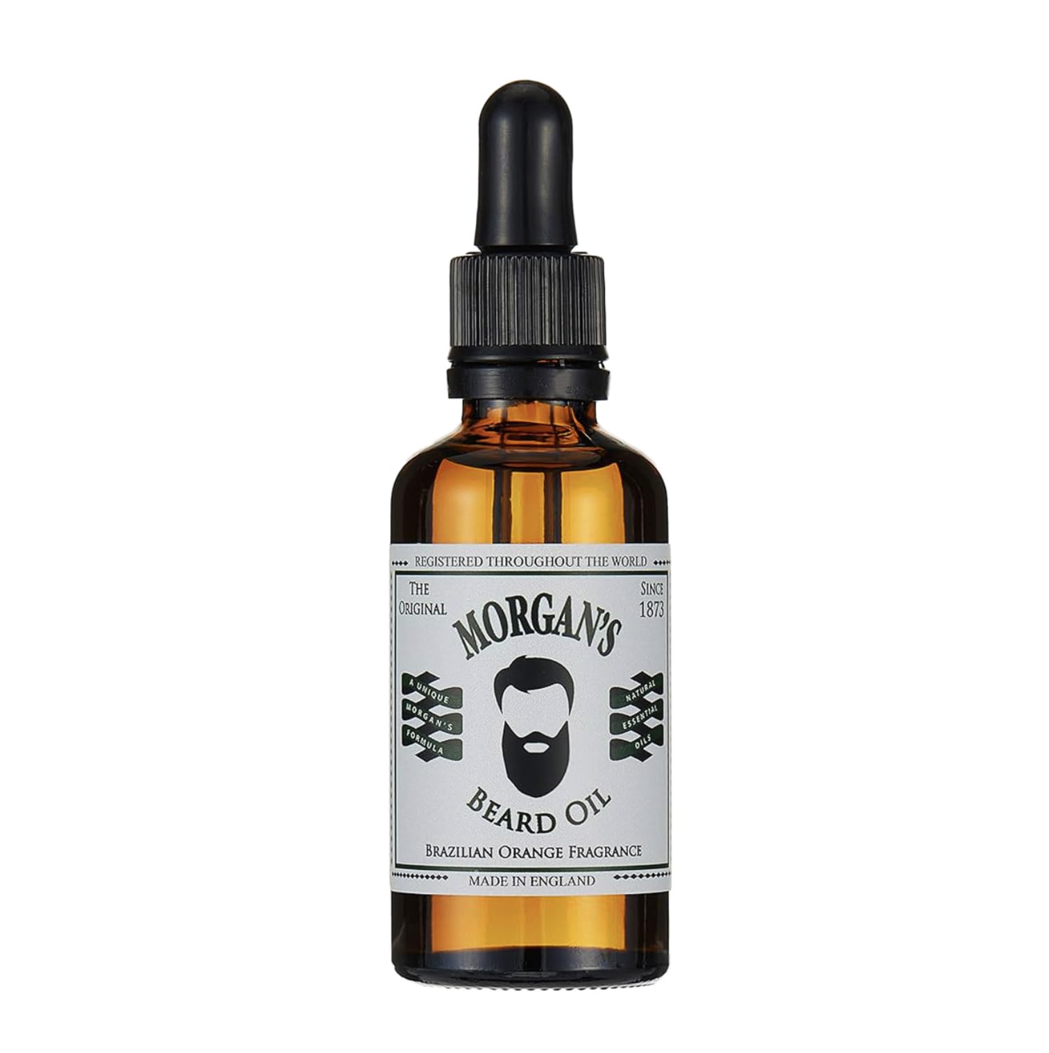 Morgan's Pomade Beard Oil for Daily Beard Maintenance, Softens Facial Hair and Moisturises the Skin, Fast Absorbing, Brazilian Orange Fragrance 30ml