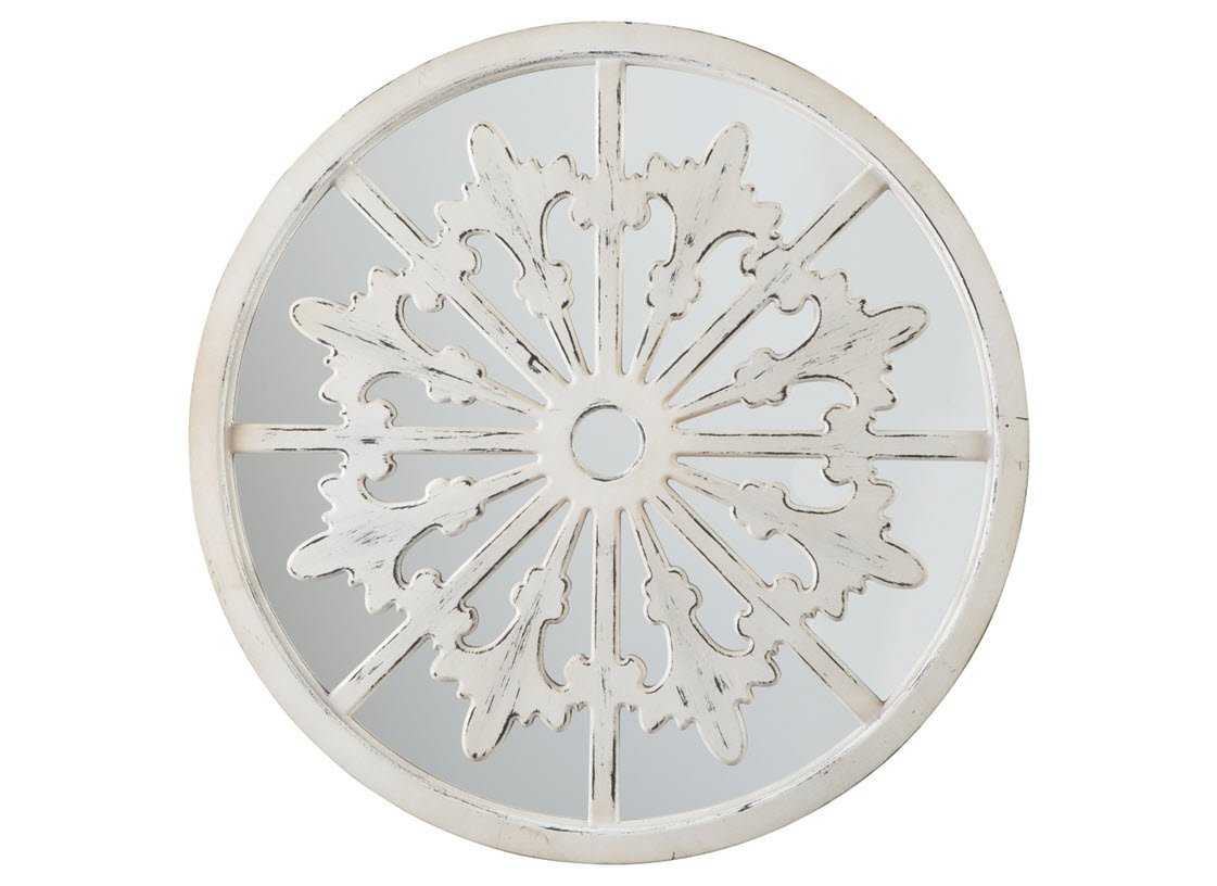 Emlen accent mirror - antique white