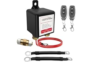 FASTSTORM Side Post Remote Battery Disconnect Switch 12V, 250A Negative Battery Cut Off Switch Anti-Theft Kill Switch Kit Upgrade Prevent Battery Drain for Car Truck, RV Auto, Boat,Vehicle etc